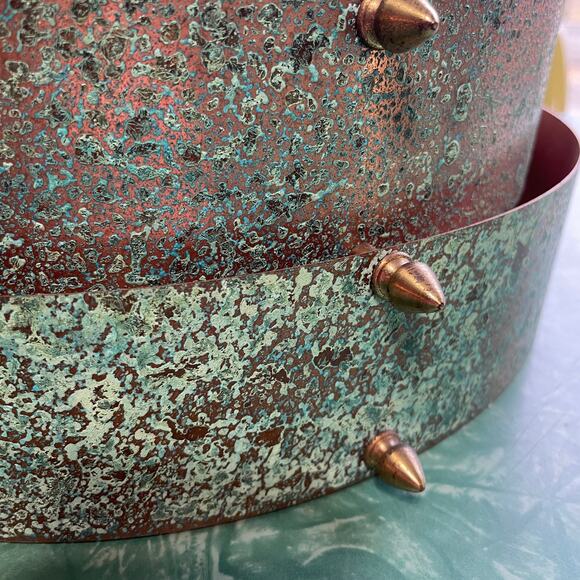 Original Frank Stone Art Hanging Light Fixture Copper Brutalist MCM Signed - Picture 3 of 10